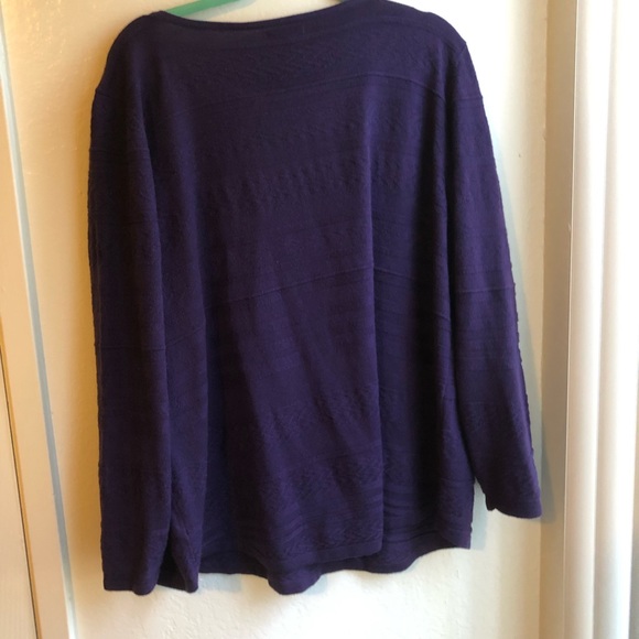 Plus Size Purple Sweater | 3X Croft + Barrow - Picture 8 of 8